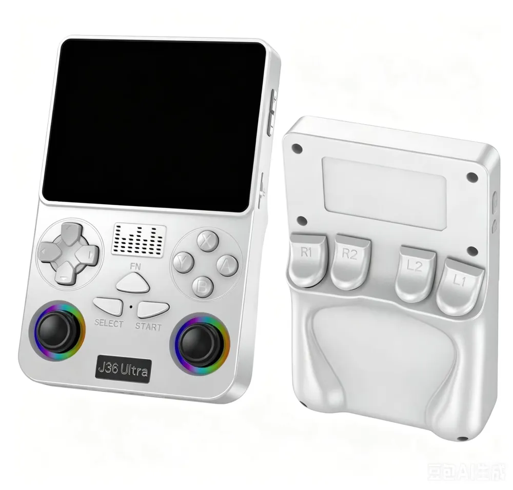 J36 Ultra All-in-One Handheld Gaming Console WiFi & YouTube Streaming and Global Network Connection support – white